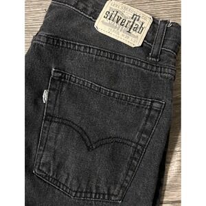 Levi's Silver Tab Stay Loose Black Women's Straight Leg Jeans‎ Size 18R 29x31
